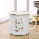 Axyaa Mushroom Enamel Coffee Mug with Handle - Creative Tea Water Cup Ideal for Travel