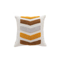 Axyaa Geometric Embroidery Cotton Pillow Cover for Sofa Bed Decoration
