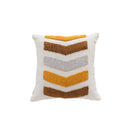 Axyaa Geometric Embroidery Cotton Pillow Cover for Sofa Bed Decoration