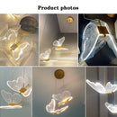 Axyaa Butterfly Acrylic LED Chandelier for Bedroom, Home Décor - Pendant Ceiling Light