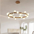 Axyaa Nordic Branch Chandelier with Milky White Glass Light