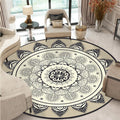 Ethnic Mandala Round Carpet for Living Room Decor by Axyaa