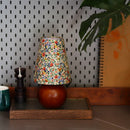 Axyaa Retro Floral Small Table Lamp - French Pastoral Style Solid Wood Bedside Lamp