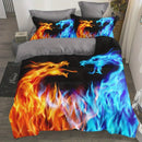 Axyaa Mystical Dragon Duvet Cover Set - 1 Duvet Cover, 2 Pillowcases
