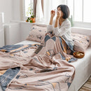 Axyaa Geometric Jacquard Patchwork Cotton Quilted Bedspread