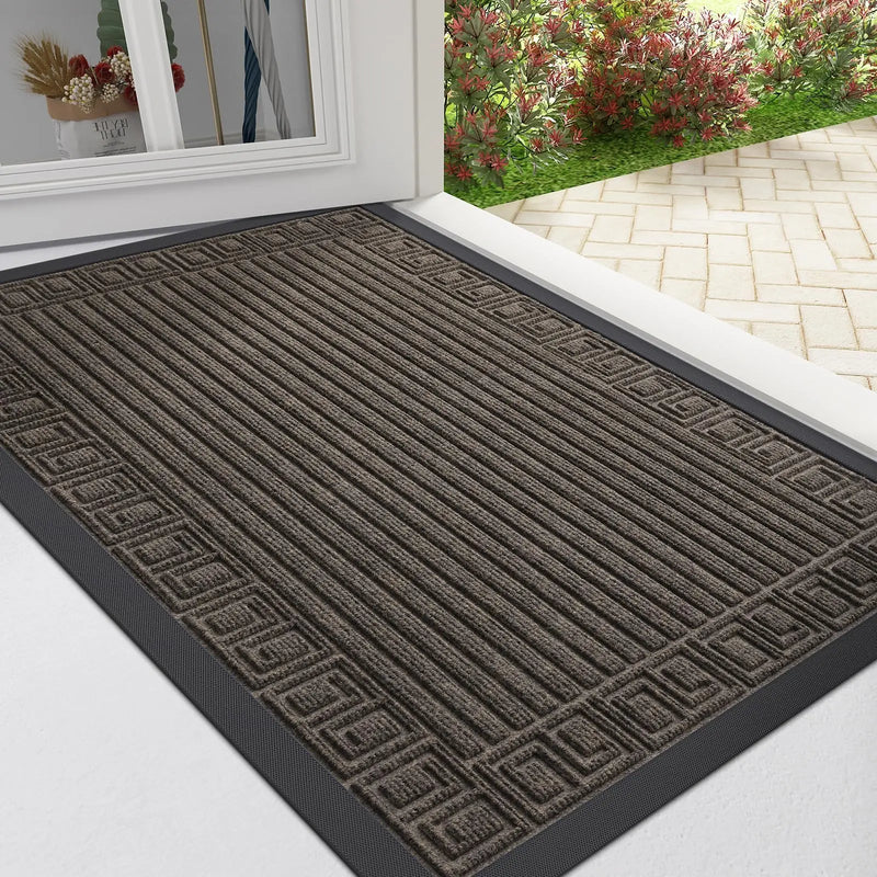 Axyaa Durable Indoor/Outdoor Trapping Doormat: Waterproof, Washable, Low Profile Entry Mat