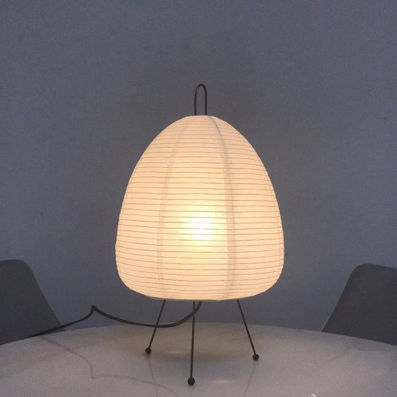 Axyaa Japanese Rice Paper Floor Lamp by Noguchi - Modern Wabi Sabi Corner Lantern