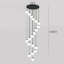 Axyaa Staircase Chandeliers LED Pendant Light for Modern Living Room Decor