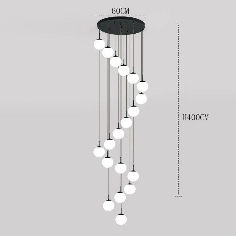 Axyaa Staircase Chandeliers LED Pendant Light for Modern Living Room Decor