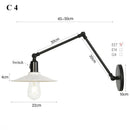 Axyaa Retro Black Wall Lamp with Switch for Living Room and Corridor