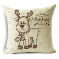 Axyaa Christmas Linen Cushion Cover Merry Gifts 18*18in