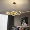 Luxury Modern Crystal Chandelier by Axyaa - Rotating LED Ceiling Hanging Lamp