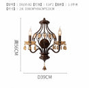 Axyaa Crystal Candle Wall Lamp LED Iron Art Living Room Study Bedroom Bar