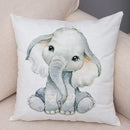 Axyaa Animal Cushion Cover - Cute, Watercolor, Sofa Decor Pillowcase