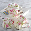 Axyaa Floral Rose Bone  Coffee Mug, Creative Flower Design, Ceramic Water Cup
