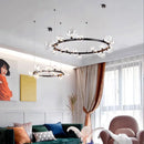 Axyaa Glass Bubble Pendant Chandelier for Kitchen Dining Living Room