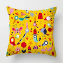 Axyaa Geometric Animal Pattern Cushion Cover for Sofa, Chair, Children's Room