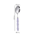 Axyaa Pearl Byen Ceramic Handle Cutlery Spoon Fork Set