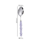 Axyaa Pearl Byen Ceramic Handle Cutlery Spoon Fork Set