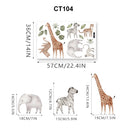 Axyaa Forest Animals Wall Stickers: Cute, Waterproof, DIY Nursery Decor for Kids & Babies
