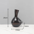 Axyaa Glass Vase Fine Bottle Mouth Flower Pot Arrangement Floral Desk Decoration