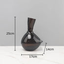 Axyaa Glass Vase Fine Bottle Mouth Flower Pot Arrangement Floral Desk Decoration