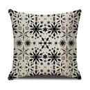 Axyaa Geometric Cotton Linen Cushion Cover - Decorative Sofa Throw Pillow Cover