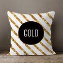 Axyaa Gold Heart Art Print Cushion Cover - Nordic Style Sofa Pillowcase