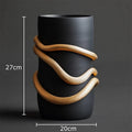 Axyaa Golden Snake Relief Vase for Chic Desk Decor & Artificial Floral Arrangement