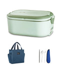 Axyaa Electric Lunch Box Set Stainless Steel 1L with Compartments & Bag