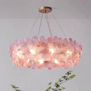 Axyaa Art Deco Glass LED Chandelier - Modern Ceiling Pendant Light for Home Decor