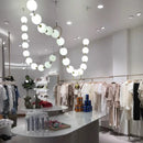 Axyaa Pearl Glass Necklace Chandelier - Modern LED Pendant for Home & Restaurant Decor