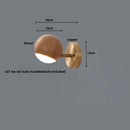 Axyaa LED Wall Sconce Lamp Walnut Wood Base Modern Art Fixture