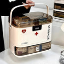 Axyaa Medicine Storage Box: Clear, Lockable Drawer - Large Capacity for First Aid & Medication