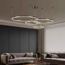 Axyaa Nordic Modern LED Ring Chandelier for Living Room, Study, Bedroom, and Dining Room