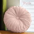 Axyaa Velvet Pumpkin Throw Pillow for Home Decor in Cream Pink