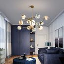 Axyaa LED Glass Globe Pendant Light Chandelier for Modern Living & Boys Room