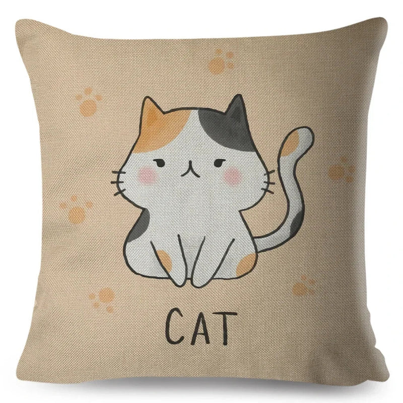 Axyaa Cartoon Cat Cushion Cover 45x45cm