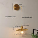 Axyaa Clear Glass LED Wall Lights with Pull Chain Switch
