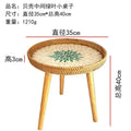 Axyaa Handmade Rattan Shells Coffee Table - Nordic Style Home Decoration
