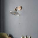 Axyaa Copper Canopy LED Wall Light Fixture Bedroom Sconce White Ceramic Nordic Modern