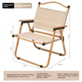 Axyaa Portable Beach Chair: Foldable Carbon Steel Outdoor Camping Stool