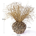 Axyaa Gold Plated Ceramic Rose Vase | Modern Home Wedding Decor & Ornaments