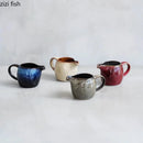 Axyaa Ceramic Milk Jug with Handle: Retro Style Gravy Boat & Seasoning Tool