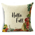 Axyaa Grey Pumpkin Sunflowers White Throw Pillowcase for Home Decor