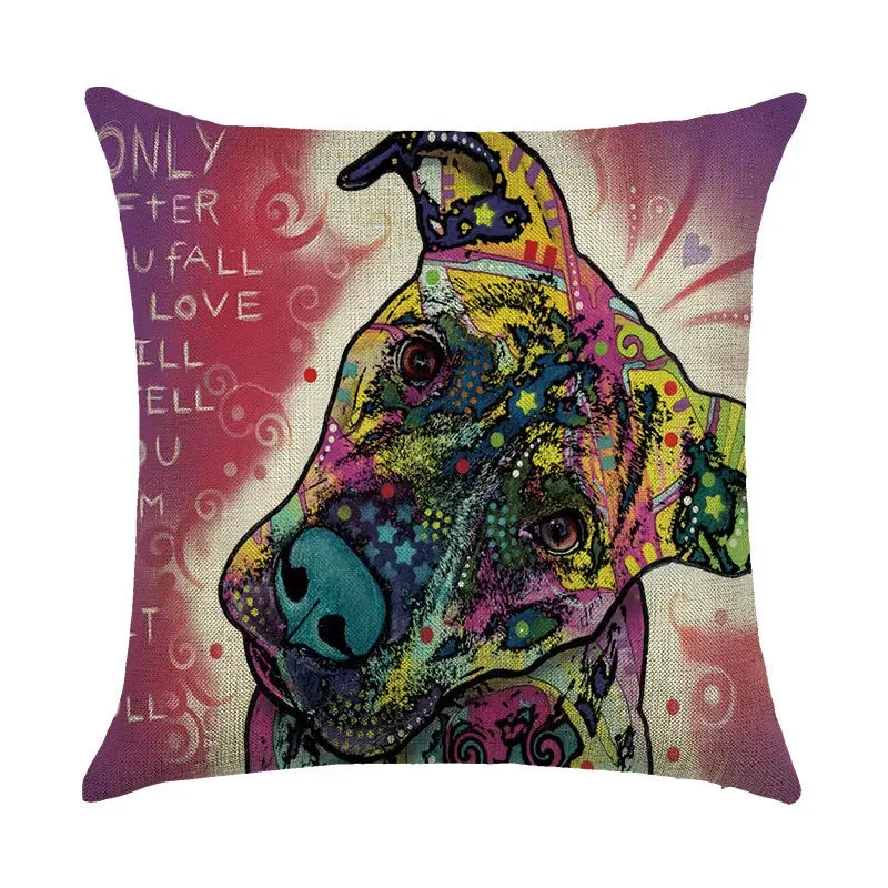 Axyaa Animal Print Pillow Cover: Stylish Sofa & Chair Linen Cushion Cover Art