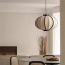Axyaa Japanese Lantern Pendant Light: Traditional Fabric Hang Lamp for Bedroom, Living Room, Restaurant