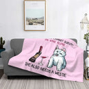 Axyaa Westie Dog Anatomy Flannel Blanket - Cozy Home Sofa Office Travel Throw