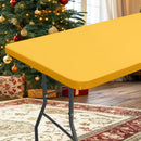 Axyaa Waterproof Elastic Fitted Tablecloth for Camping and Parties