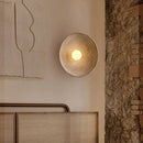 Axyaa Circle LED Wall Sconces - Retro Japanese Resin Design